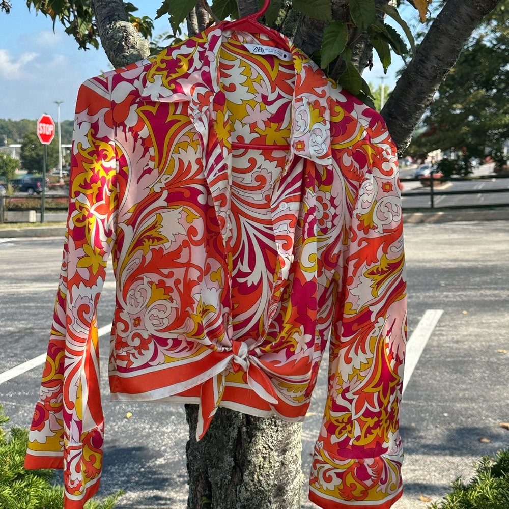 Zara Multicolor Patterned Blouse